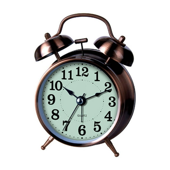 CCOCC Alarm Clock,Eye-Caring Alarm Clocks for Bedrooms,Classic Table Clock with Glass Cover and Luminous Dial,Silent No-Tick Alarm Clock