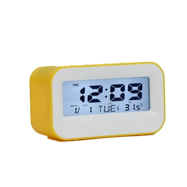 CCOCC Alarm Clock,High-Definition LCD Digital Clock for Bedroom,Silent Bedside Clock with Timer and Loud Wake-Up Sound