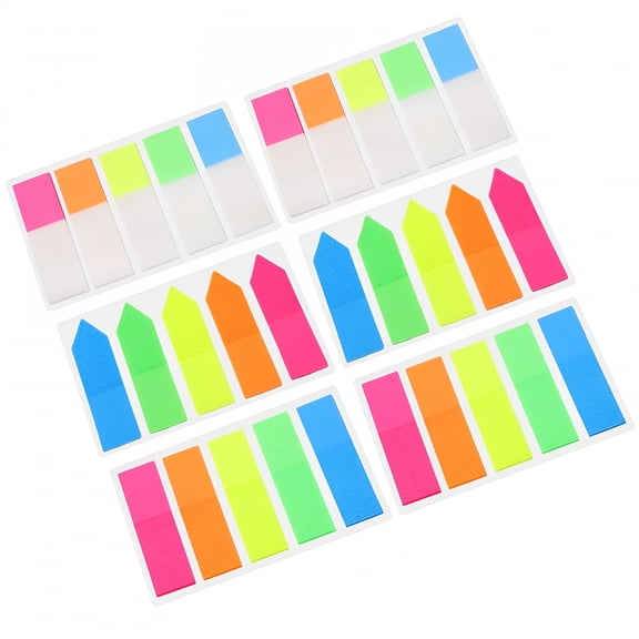 CCOCC Assorted Color Pet Book Tabs for Decor Smooth Writing Page Markers 6Sets
