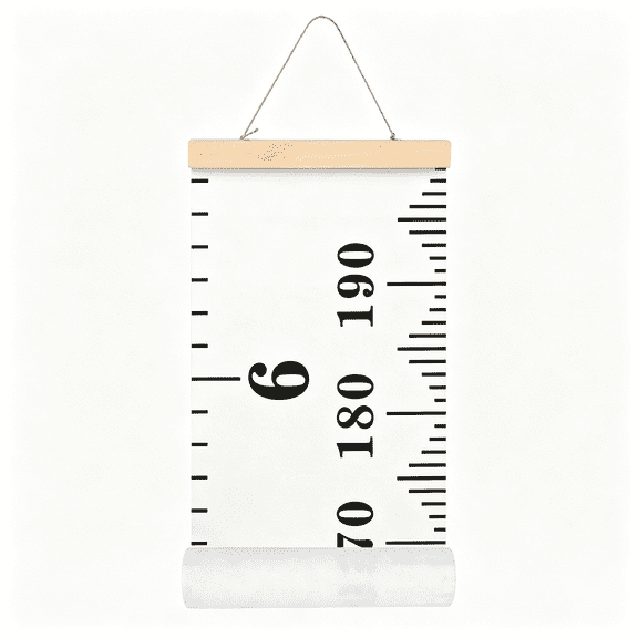 CCOCC Baby Growth Height Chart Handing Ruler Wall Decor for Kids,Canvas Removable Height Growth Chart 79"X 7.9",Growth Chart for Wall