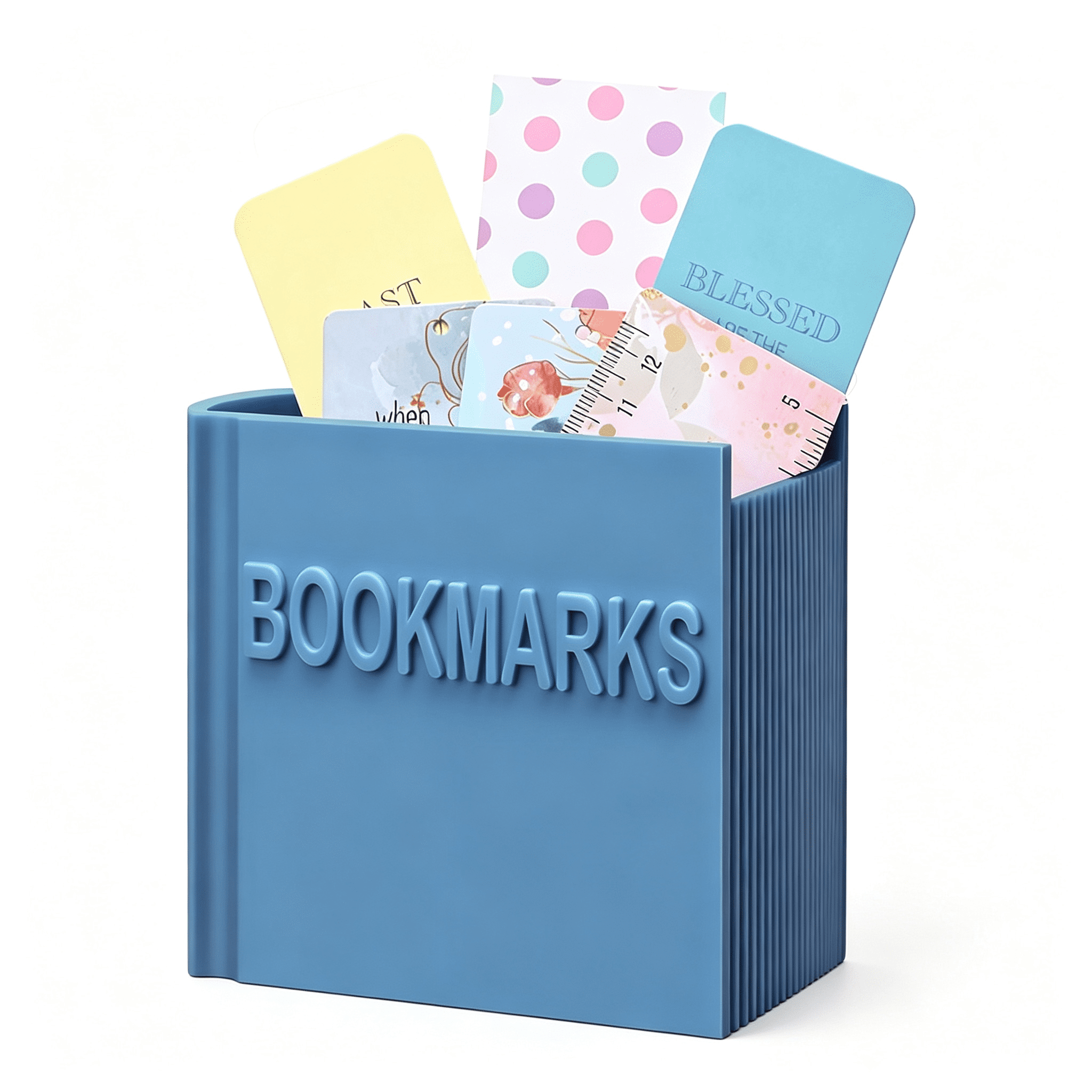 CCOCC Back to School 3D Printed Book Shaped Bookmark Holder,Blue Gray ...