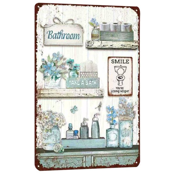 CCOCC Bathroom Art Adds Charm Canvas Prints Industrial Style Vintage Decor Wall Focal Point Style8