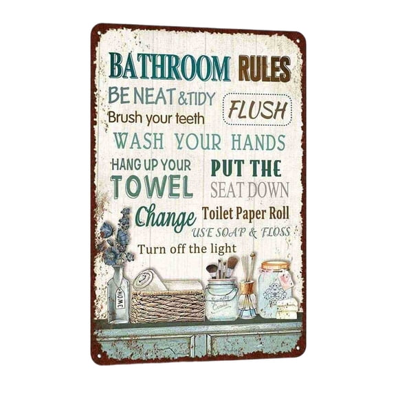 CCOCC Bathroom Art Nostalgic Vibe Canvas Prints Retro Fashion Vintage Decor Wall Highlight Style4
