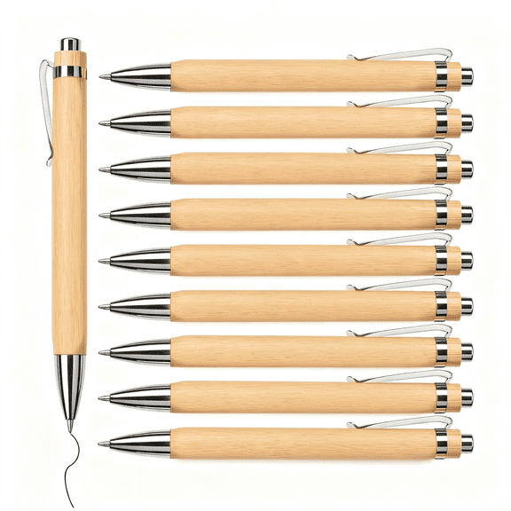 CCOCC Bible Verse Pens,10 Pack,Retractable Bamboo Pen,Black Ink Faithful Bible Pens