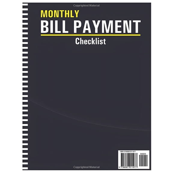 CCOCC Bill Notebook Monthly Bill Payment Checklist, 8.5 x 11 Inch 110 Pages 4 Year Planner for Families, 960 Billing Records Tracker with Due Date Spaces, Paper Financial Organizer