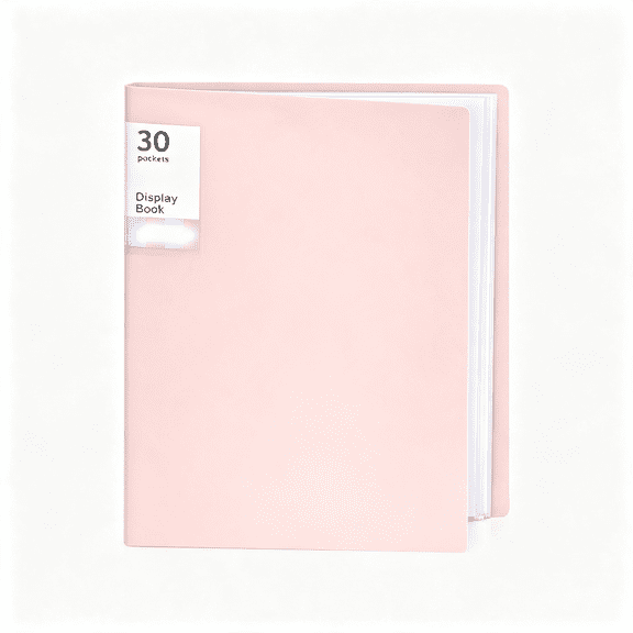 CCOCC Binder with Plastic Sleeves for A4 Size,30 Pocket,1 Pack,Pink | Presentation Folders with Clear Sheet Protectors,Presentation Book for Artwork,Document Organizer