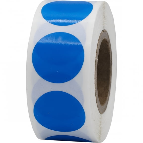 CCOCC Blue Transparent Circle Dot Stickers | 0.75" Inch Round | 500 Pack