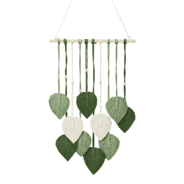 CCOCC Boho Tapestry Woven Leaf Design Feather Wall Hanging Bohemian Style Boho Tapestry Style