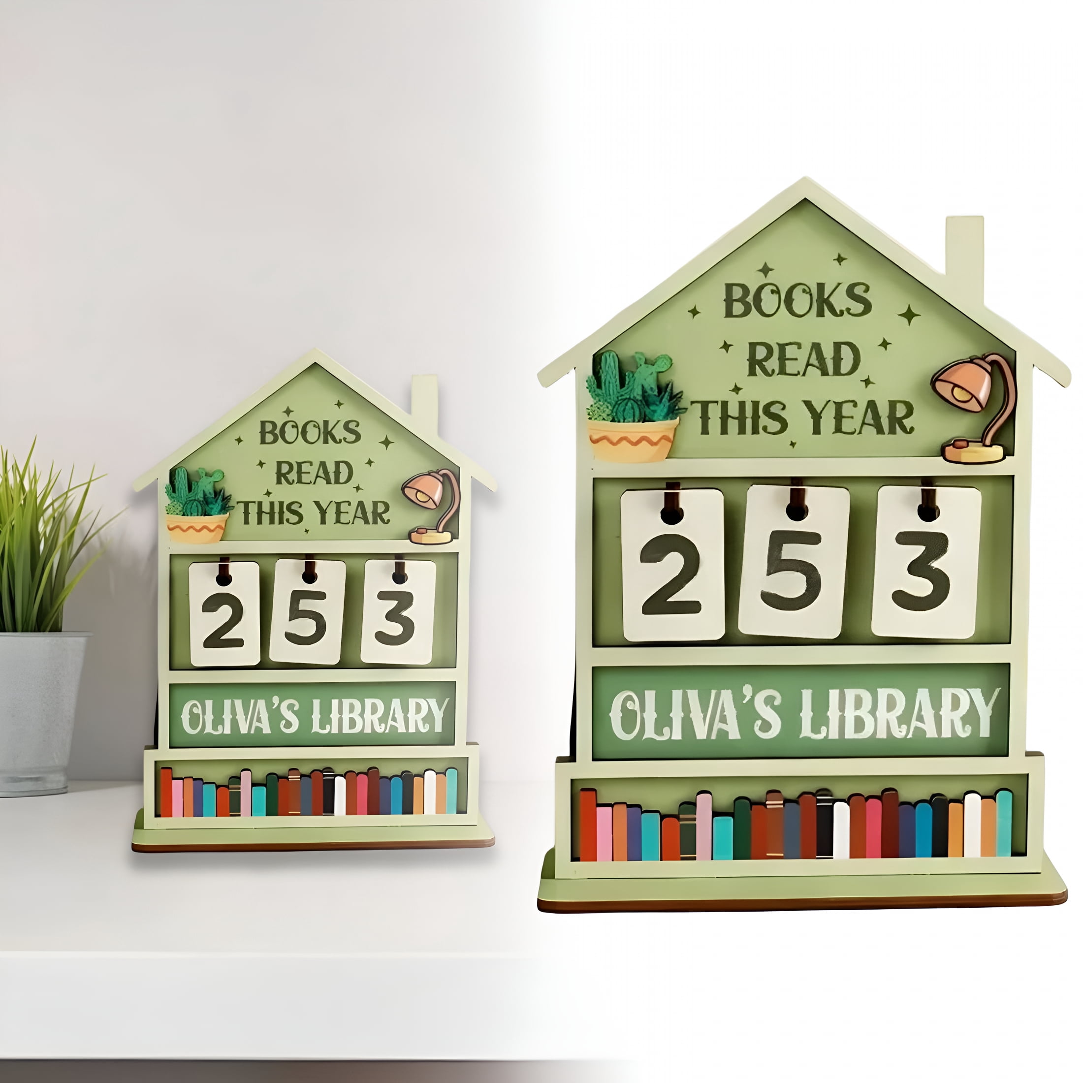 CCOCC Books Read This Year Counter,Books Read This Year Sign,3D ...