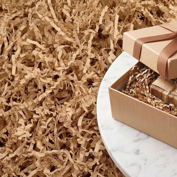 CCOCC Brown Crinkle Paper Shred Filler for Box Basket Stuffing|Basket Filler,Shredded Paper Stuffing for Gift Boxes,Birthday,Weddings,Baby Shower,Anniversary Decorations,10 Oz