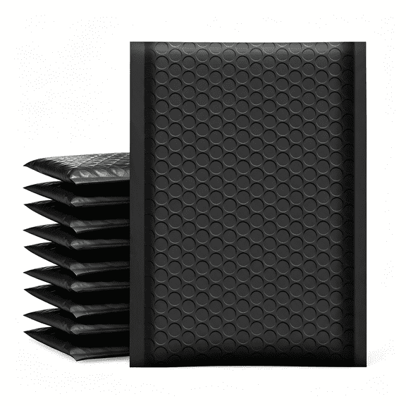 CCOCC Bubble Mailers 5X8.6" Usable Size 5X7" Padded Envelope Black 100 Pack|Waterproof Lightweight Mailing Packages,Opaque Self Seal Adhesive Boutique Padded Shipping Bags for Jewelry Makeup