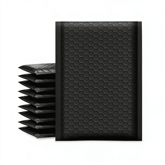 CCOCC Bubble Mailers 6X10In Black 25Pcs Usable Size 6X9" Padded Envelopes Small Business Mailing Packages Opaque Self Seal Adhesive Waterproof Boutique Shipping Bag for Jewelry Makeup Supplies #0