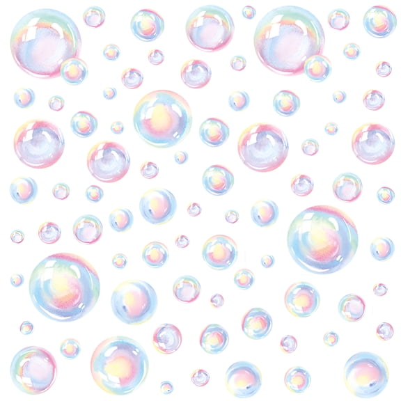 CCOCC Bubble Wall Decals Peel and Stick, Removable PVC Wallpaper Stickers for Nursery, Bedroom, Bathroom & Living Room