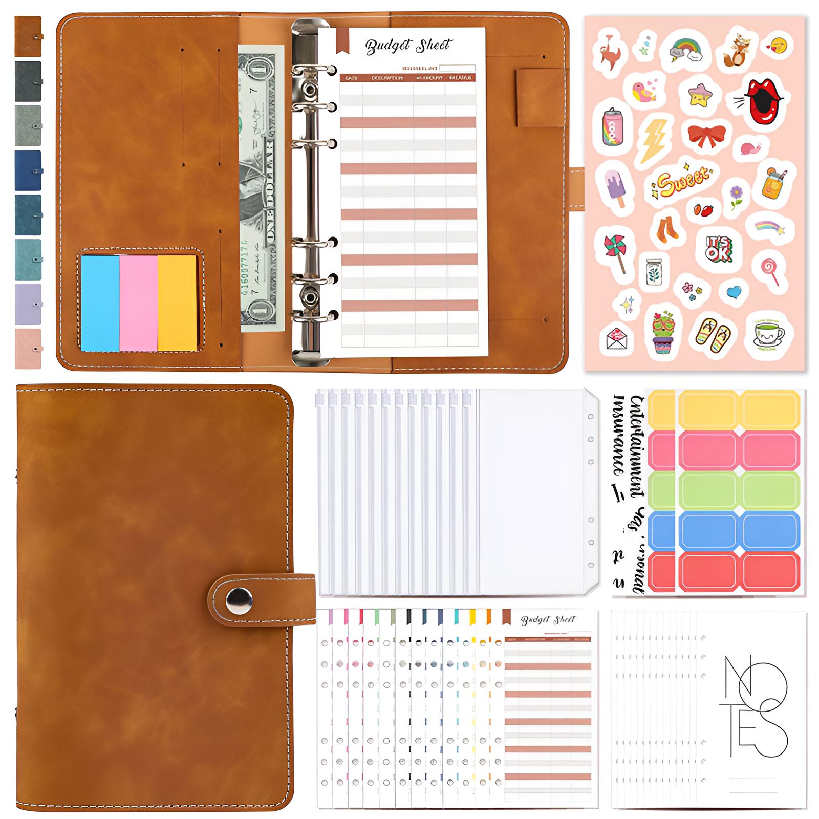 CCOCC Budget Binder,Elegant Press-Stud Structure Budget Binder with ...