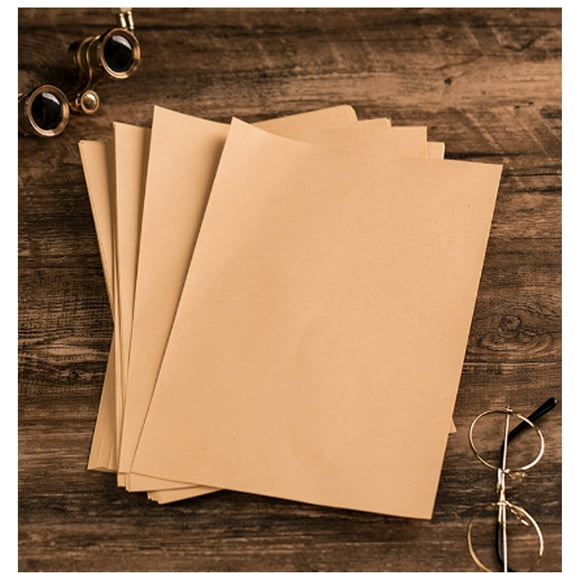 CCOCC Butcher Paper,Retro-Inspired A5 Vintage Lined Kraft Letter Paper,Versatile Brown Paper for Calligraphy,Craft Paper for Creative Use