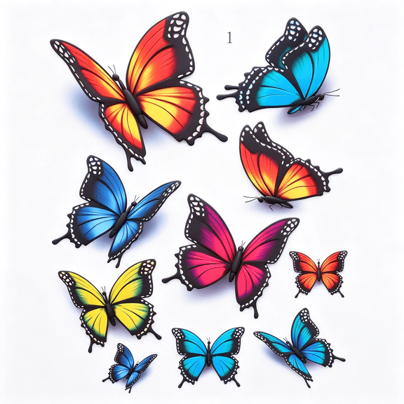 CCOCC Butterfly Stickers for Car,3D Butterfly Car Decals Vinyl Automotive Decals Butterflies Insect Stickers Waterproof Scratch Cover Sticker for Automotive Motorcycle Helmet Luggage Window Decor