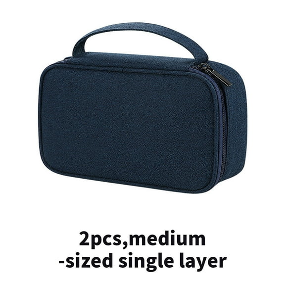 CCOCC Cable Organizer Bag Flexible Electronics Storage Case,Smart Tech Organizer Travel Case for Students & Professionals,navy blue