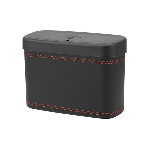 CCOCC Car Trash Bin,Side-Hanging Design Car Trash Bag Hanging,Space Saving Car Trash Cans,Black