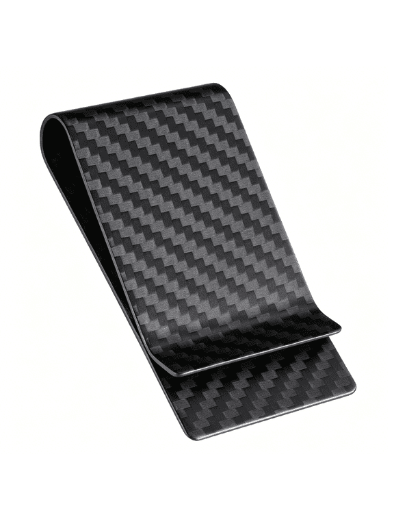 Carbon Fiber Money Clip for Men-Slim Rfid Money Clip Wallet,Minimalist Front Pocket Edc Wallet Cash Holder&Credit Card Holder-100% Real Carbon Fiber Wallet