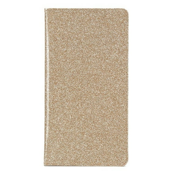 CCOCC Card Holder,Sleek Business Card Case RFID Card Holder,Soft Pu Leather Clear PVC Membrane RFID Blocking Card,Gold