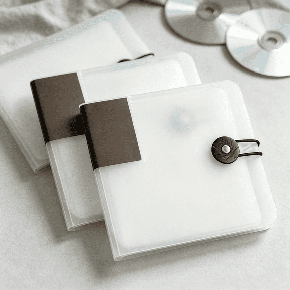 CCOCC Cd Case, 12 Capacity Cd\/Dvd Case Holders Wallet Hard Plastic Dvd Holder | Cd Holder,Dvd Case Holders Wallet,Cd Booklet,Small Cd CaseStorage Binder for Car Home Office Travel