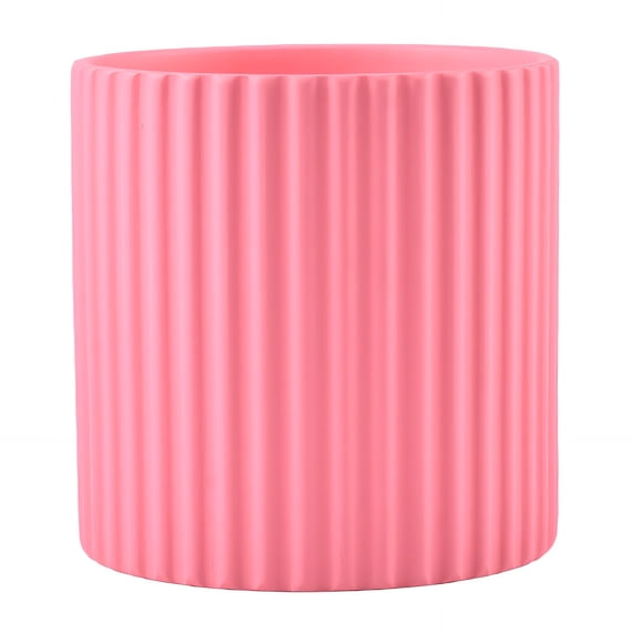 CCOCC Ceramic Planter,Elegant Textured Ceramic Pots for Plants,Quality Biodegradable Clay Planters for Indoor Plants,Pink
