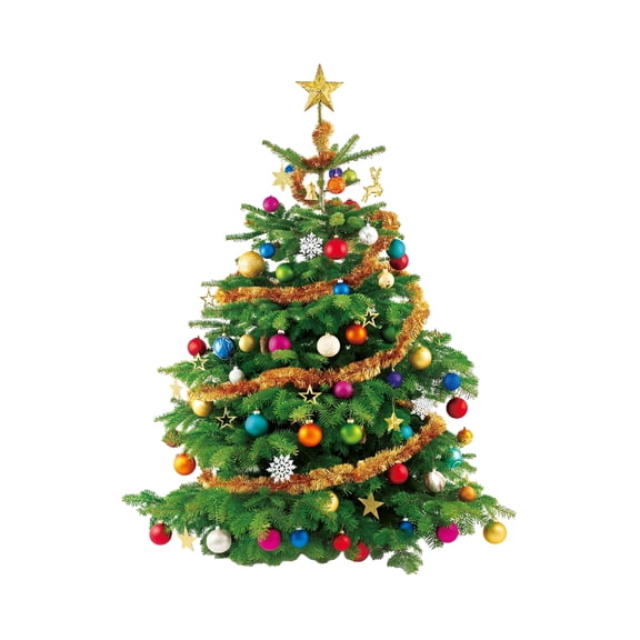 CCOCC Christmas Tree Wall Decals Large Diy Christmas Tree Wall Peel and Stick Removable Xmas Tree Watercolor Stickers with Gift Box for Xmas Living Room Offices Home Decor Christmas Wall Decals