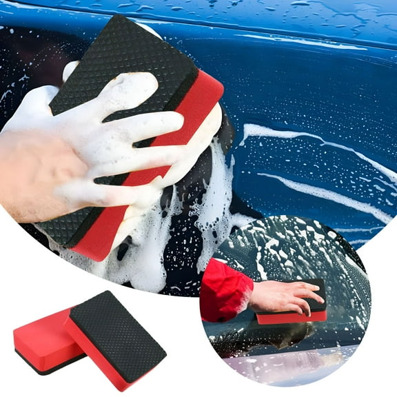 CCOCC Clay Block, Clay Bar Pad, 2 Pcs Clay Pads and Synthetic Clay Set for Car Detailing, Speed Clay Bar Sponge for Car Detailing, Solve The Problem of Stubborn Dirt on Paint and Glass