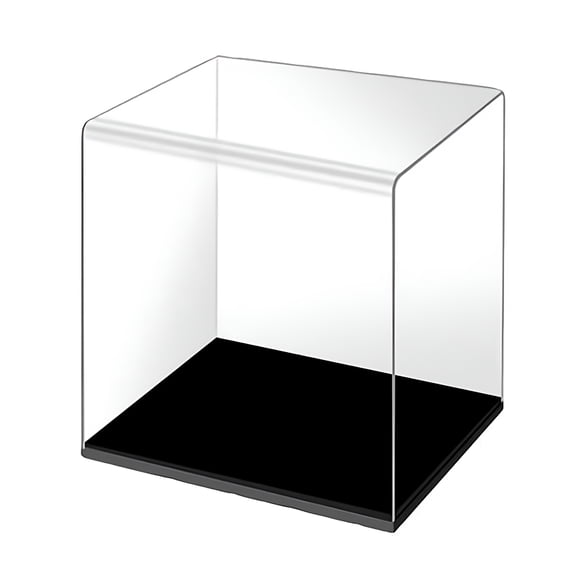 CCOCC Clear Acrylic Boxes for Collectibles Display, Removable Countertop Storage Box Cube Organizer Stand Riser, Dustproof Protection Showcase for Crystals Minerals Slab Fossil Coral, 3x3x3Inch