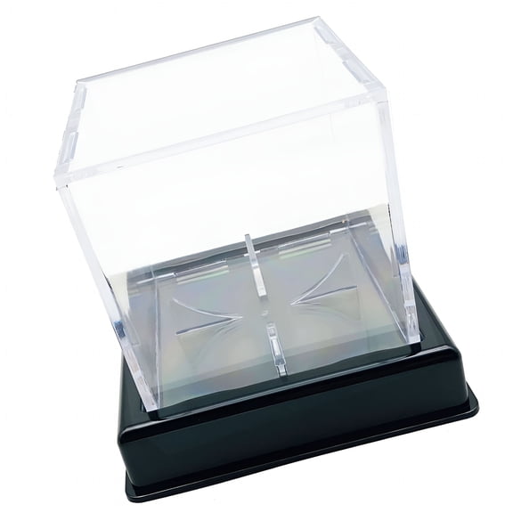 CCOCC Clear Acrylic Display Case With Stand, 8x8x8cm Mini Storage Box For Basketball Football Sports Memorabilia Collectibles