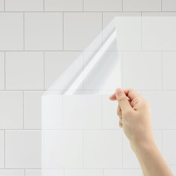CCOCC Clear Contact Paper Peel and Stick 17.7''x16.4',Oil Waterproof Kitchen Backsplash Wallpaper Transparent Wall Protector,Adhesive Removable Cabinet Drawer Shelf Liner