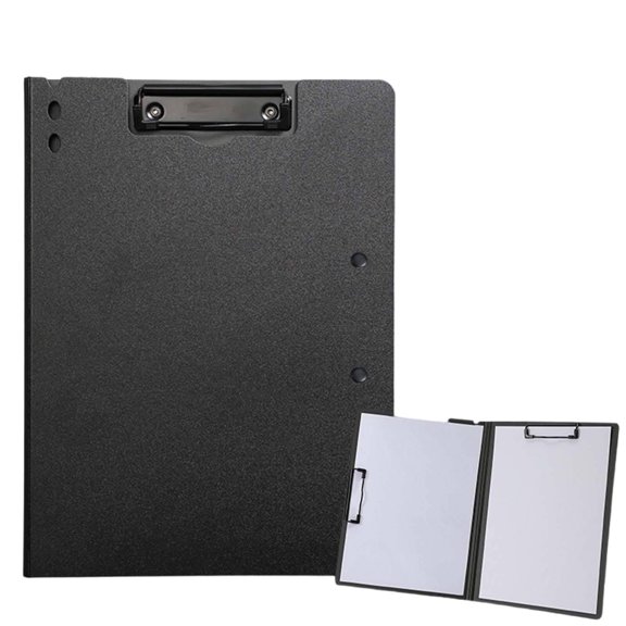 CCOCC Clipboard,Standard A4 Letter Size Clipboard with Storage,Rivet Locking Clip Board with 2 Clips,Black,for Office,School,Home,Fieldwork,Meetings