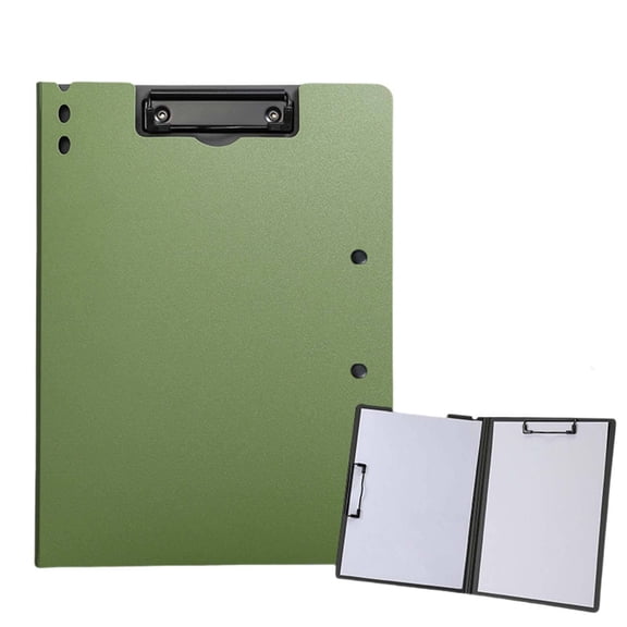 CCOCC Clipboard,Standard A4 Letter Size Clipboard with Storage,Rivet Locking Clip Board with 2 Clips,Deep Green