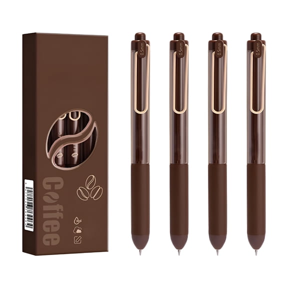 CCOCC Coffee Scented Gel Pen Set with 4 Pens St Needle Tip Writing Pens for Exams Notes Journaling Smooth Ink Ergonomic Grip 0.5Mm Tip 0.14 Lbs