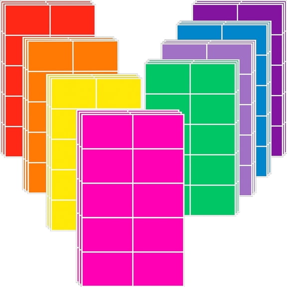CCOCC Colored Labels Stickers 3 X 2 Inch8 Color Moving Labels - 240 Pack | Rectangular Large Color Coding Labels Name Tags Moving Labels for Moving Inventory,Office