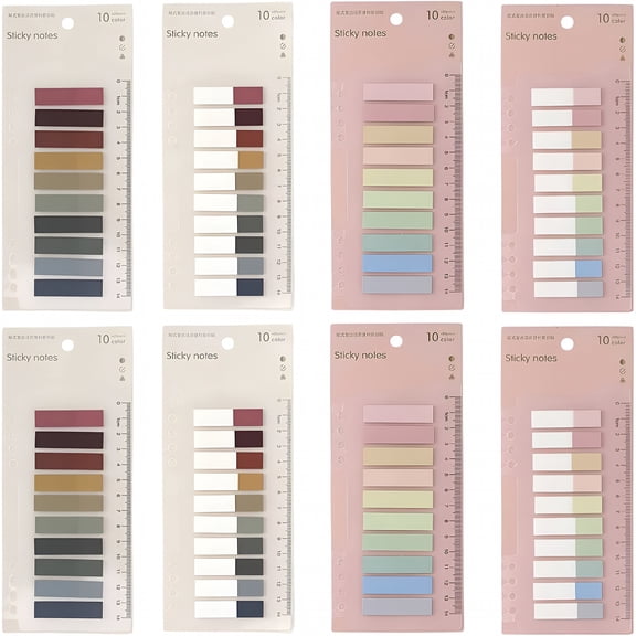 CCOCC Colored Sticky Tabs,1600pcs Index Tabs Writable Page Markers for Reading Notes and Student Teacher Supplies (Mixed Colors)