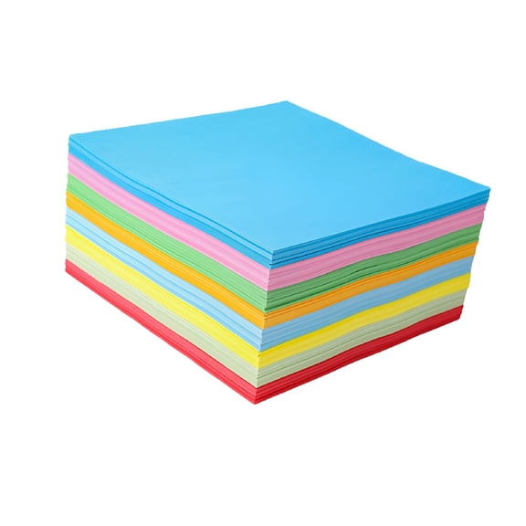 CCOCC Colorful Construction Paper Square Shape Assorted Color 500Pcs for Arts Color Paper for Crafts