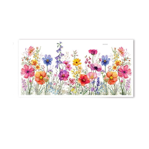CCOCC Colorful Floral Bouquet Window Sticker,Flower Window Clings,Reusable&Removable Static Window Stickers Spring Decorations Summer Decor for Home Office Classroom (1,Flower 24 * 12In)