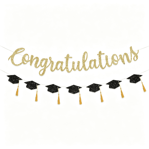 CCOCC Congratulations Banner Graduation Decorations Class of 2026,Gold ...