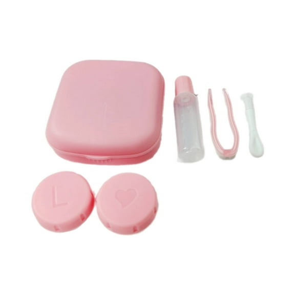 CCOCC Contact Lens Case,Stylish Carry Contact Case,Fresh Look Lens Storage Contact Lens Storage Supplies,Pink