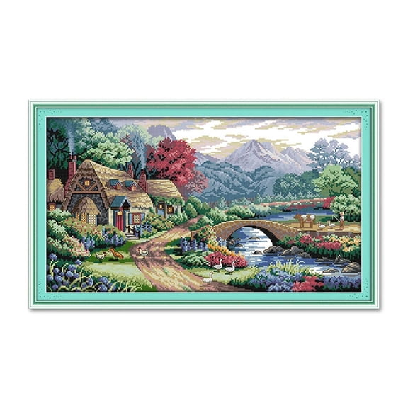 CCOCC Cross Stitch Kits,Eco-Friendly Embroidery Kit,Smooth and Vibrant Needlepoint Kit