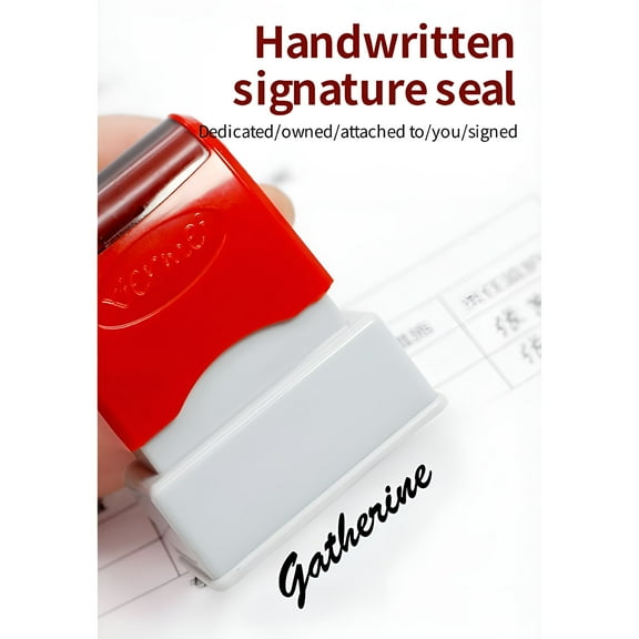 CCOCC Custom Teacher Name Ink Stamp, Self-Inking Signature Calligraphy Personalized Stamp for Classroom, Office, School Grading, and Home Organization