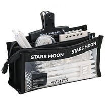 CCOCC Cute Pencil Case,Soft Fabric Pencil Bag,Black Tone Pencil Case,8.3"X2.8"X4.2",Style1