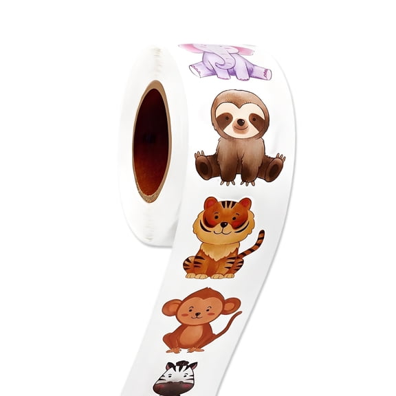 CCOCC Cute Stickers,2.5cm Kids Room Decoration Meme Stickers,Gift Wrapping Stickers Animal Theme Pack Travel Stickers,Style4