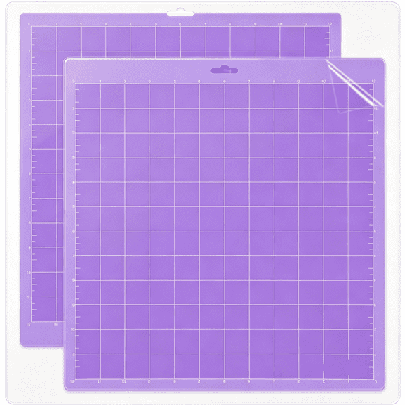 CCOCC Cutting Mat Compatible with Maker 4/Maker 3/Maker/Explore 4/3/Air 2/Air/One, 2 Pack 12X12" Purple Strong Grip Adhesive Sticky Non-Slip Cut Mat