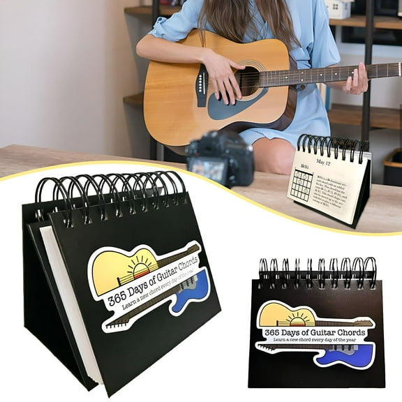 CCOCC Guitar Chord Calendar Creative Gift 365 Days Guitar Chords Calendar
