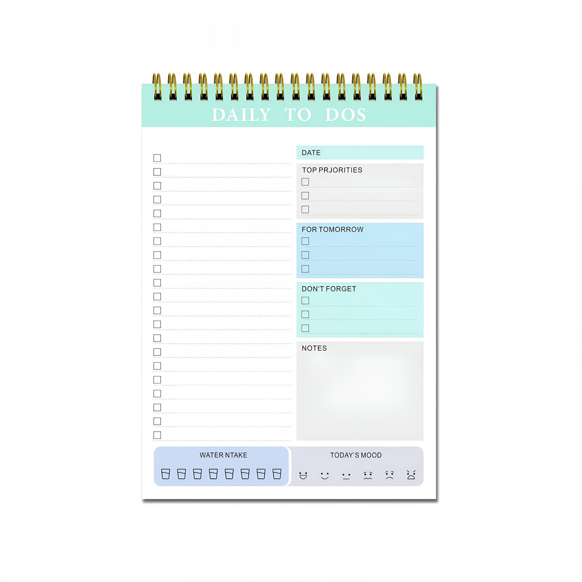 CCOCC Daily to Do List Notepad,Undated Task Planner with Clear Pvc ...