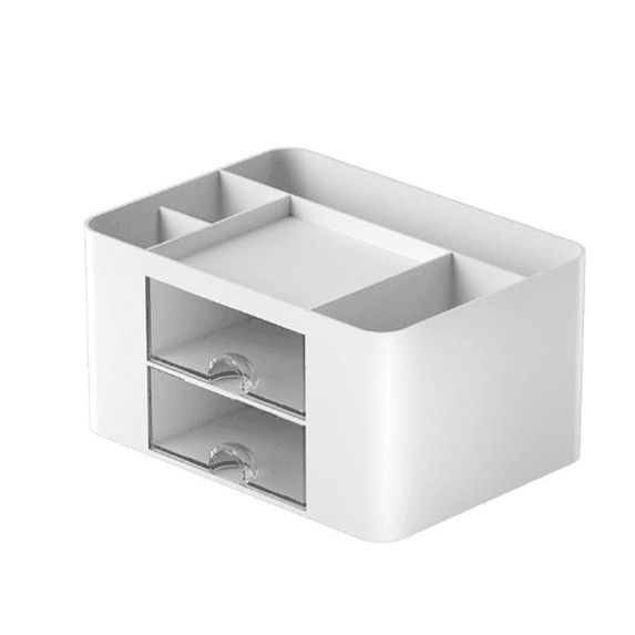 CCOCC Desk Organizer with Ample Capacity,5 Compartments and 2 Drawers,Stylish Office Desk Accessories for Stationery and Makeup Storage