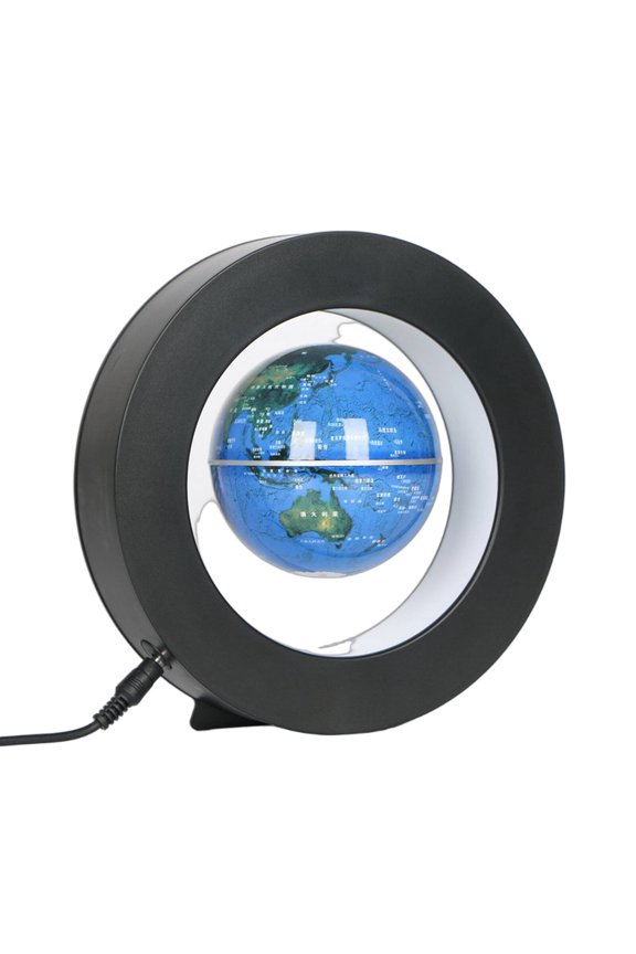 Desktop Decor Collectible Value Levitating Globe Unique Design Hand-Carved Craftsmanship Floating Globe,Black