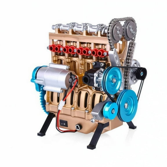 CCOCC Desktop Decor V8 Engine Model Mini Engine Build Kit Resin Craft Piece Classic Collectible Model Engine Kit for Adults,Style1